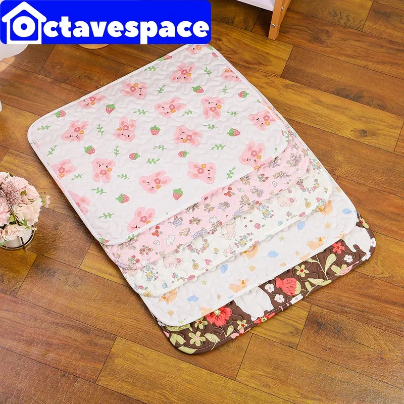 Cages Tapis pour animaux de compagnie Tapis de sol pour lapin Tapis de couchage saisonnier pour cochon d'Inde Tapis antidérapant en coton pour animaux de compagnie Tapis rampant Coussin de clôture Accessoires pour lapins