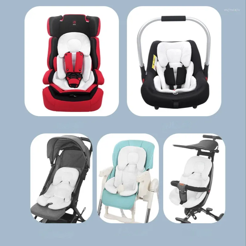 Stroller Parts Simple Solid Color Born Baby Seat Cushion Pushchair Mat Safety Protection Pad Car Mattress Infant Accessories