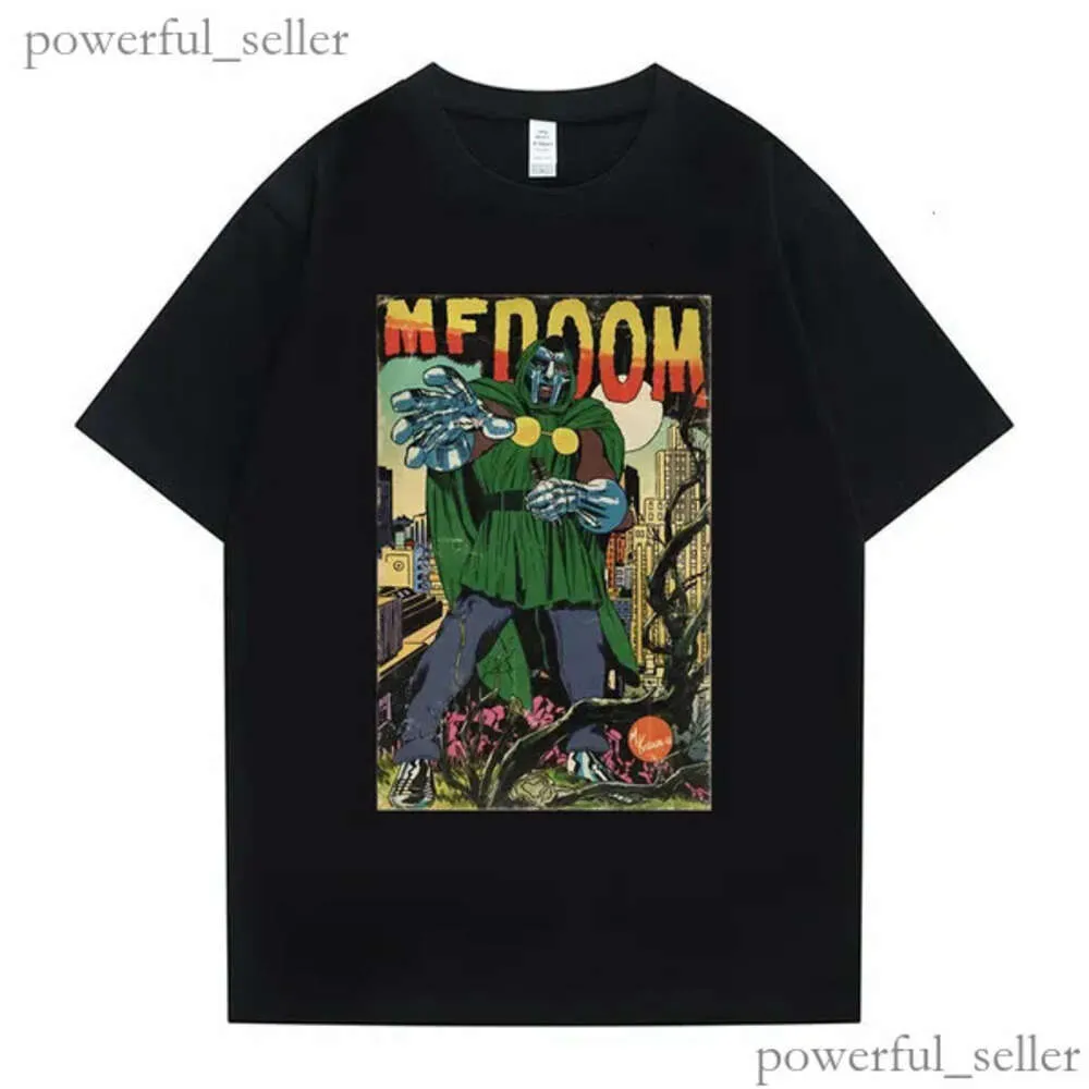 Magliette da uomo Singer Mf Doom Madlib Madvillain Maglietta grafica a doppia faccia Top Maglietta hip-hop allentata maschile Maglietta da donna in cotone in pile 230607 987