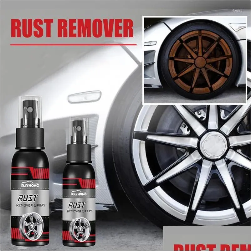Bilrengöringsverktyg Tvättlösningar 30 ml hjuldäck Anti-rostrenare Mobil Mtifunktionell rostytpolermedel skydd Reparation Drop OT8NN