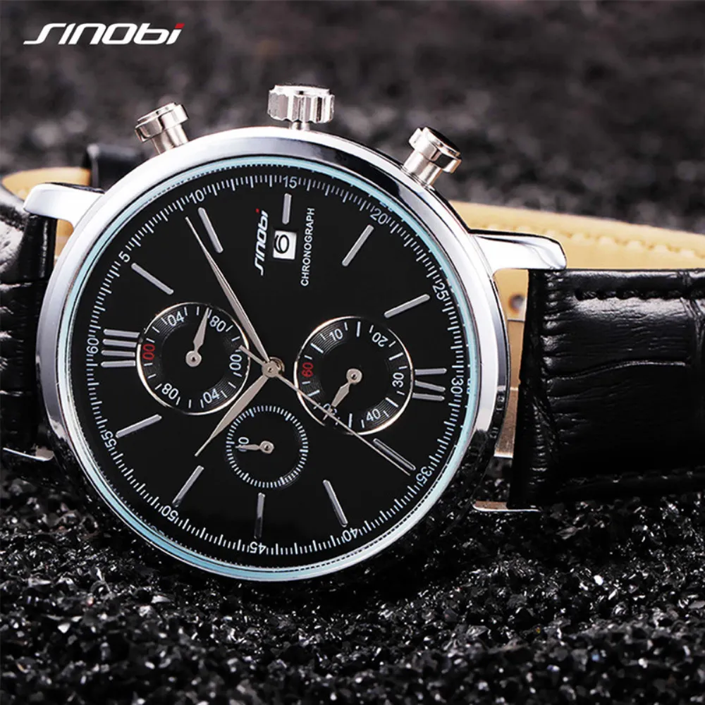 CWP Sinobi Men tittar på Sport Chronograph Men handled med veckodags Datum Full Steel Top Brand Luxury Relogio Masculino