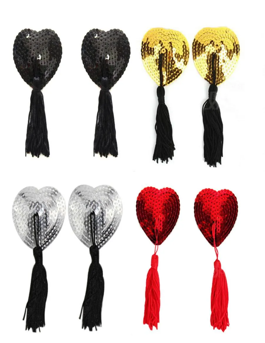 NIPPLE TASSLES Stick på Nipple Jewellery Sequin Tassels Breast Pasties Tites Costum Bust9679757