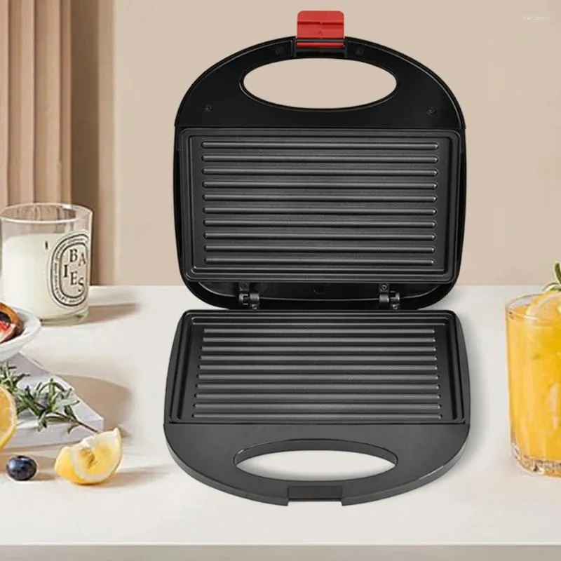 Brödtillverkare Electric Sandwich Maker Non-Stick belagd brödrost dubbelsidig uppvärmningsgrill Waffle Iron Set Portable Kitchen Appliances