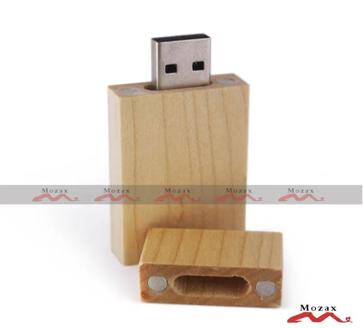 8 GB 30 st lönnminnet Maple Wash USB Drive Wood Pendrive äkta True Storage Light Color3133903