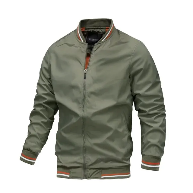 Mode Bomber Jacke Männer Casual Zip Windjacke Jacke Mantel Männer Frühling Herbst Neue Outwear Stehkragen Schlank Militärische Jacke Männer