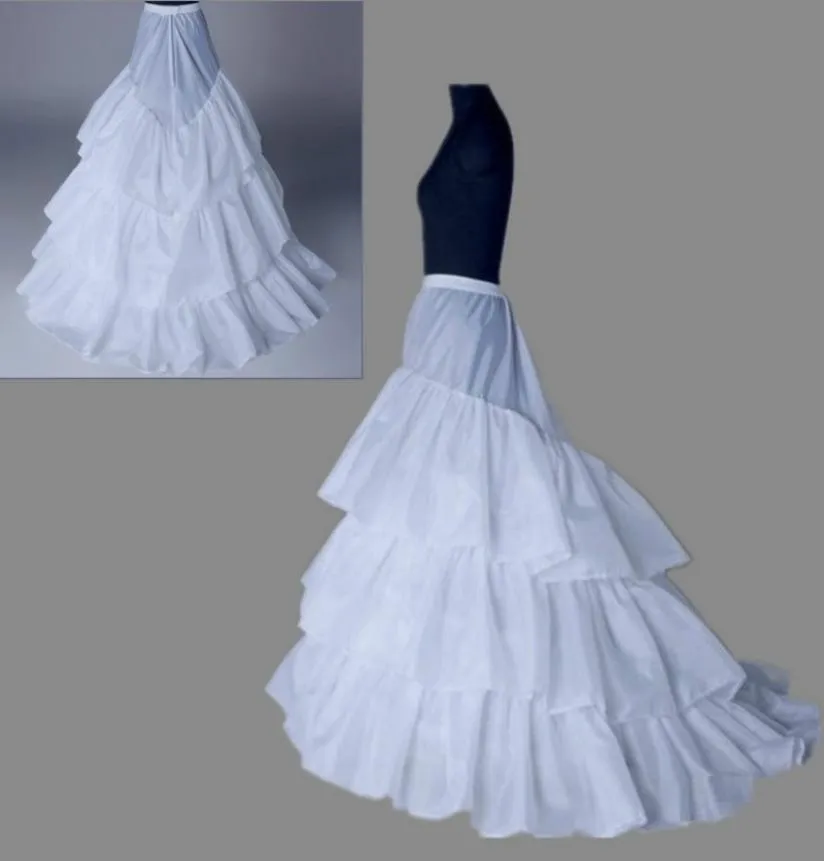 Petticoat 3 lager bröllopsklänning tåg petticoat crinoline underskirt bröllop tillbehör5454563