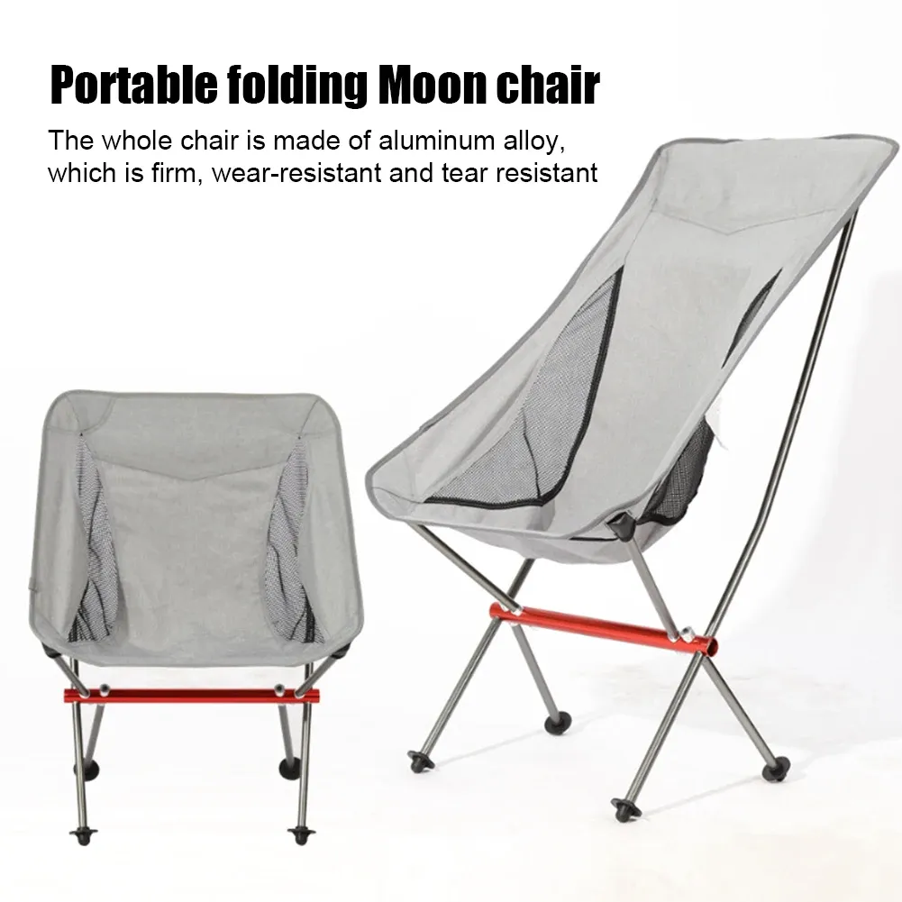 Muebles silla de campamento plegable portátil silla de pesca plegable ligera al aire libre