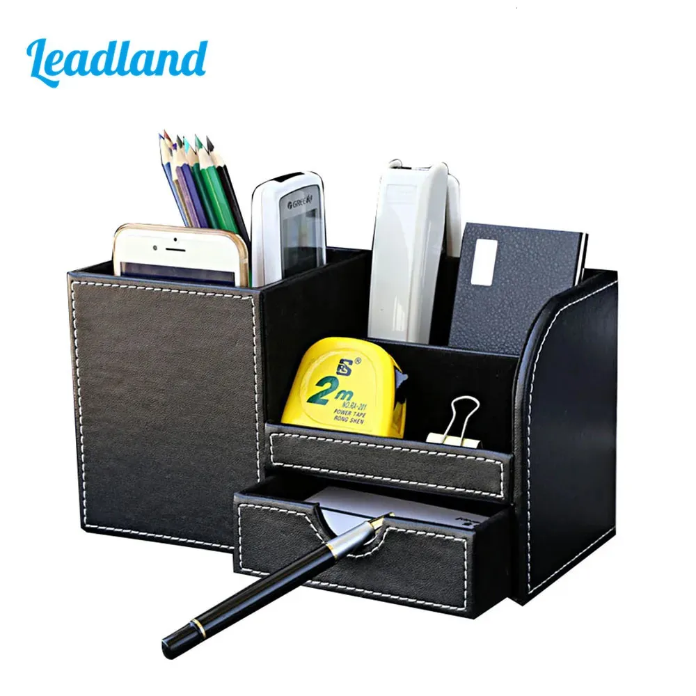 Multifunktionell skrivbordsarrangör Stationery Holder Pencil Stand Pen for Office Accessories Supplies Lagring Box 240314