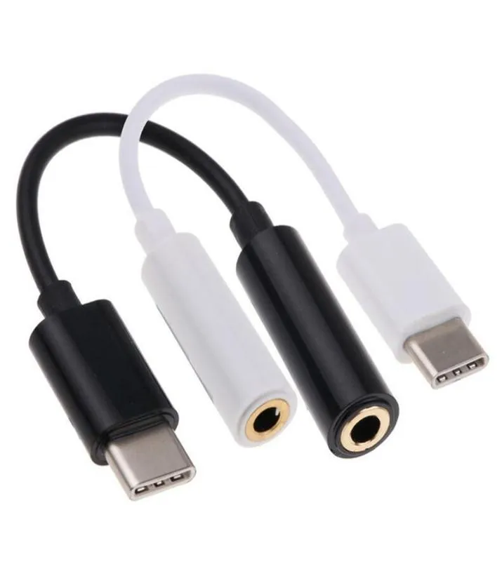 Typec naar 35 mm aux audio-aansluiting hoofdtelefoonaansluiting adapterkabel naar 35 mm oortelefoonadapter voor Note 8 S8 S7 edge met opp-pakket3614380