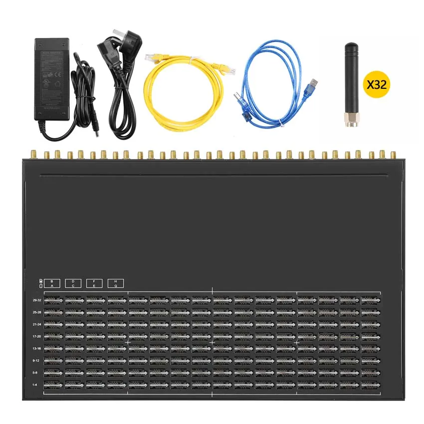 Rare VoIp Voice Gateway Goip Gateway 32 Port 256 SIM SMS terminaison LTE SMS Gateway GOIP GSM Gateway Pool