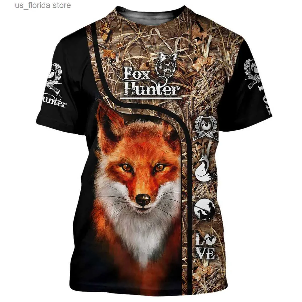 Herr t-shirts 2023 Summer Mens T Shirt Short Slve Shirt Grafiska kläder O Neck Overdimased Tops T Outdoor Sports Mens Hunting Apparel Y240314