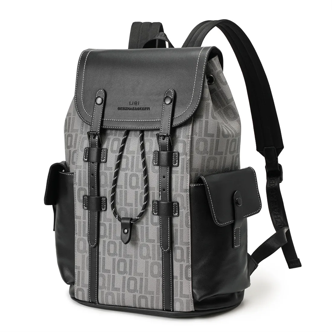 Роскошный брендовый кожаный рюкзак для мужчин и женщин, большой вместительный дорожный рюкзак для мальчиков, школьная сумка для ноутбука, мужская деловая сумка на плечо, черные сумки для девочек и мальчиков