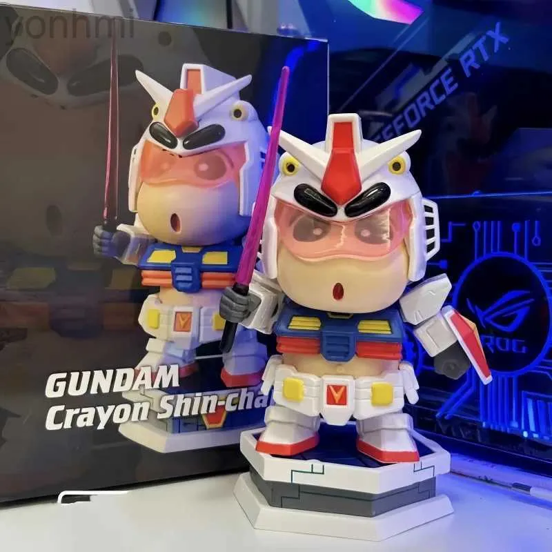 Akcja Figurki Hot Crayon Shin-chan zabawki hihi gundam anime gk shin-chan cos shinnosuke nohara modne pvc figurowe ozdoby biurkowe