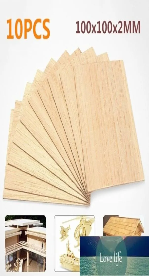 10pcs 100x100x2mm Ahşap Plaka Modeli Balsa Ahşap Çeteler DIY ev gemi uçağı2100368