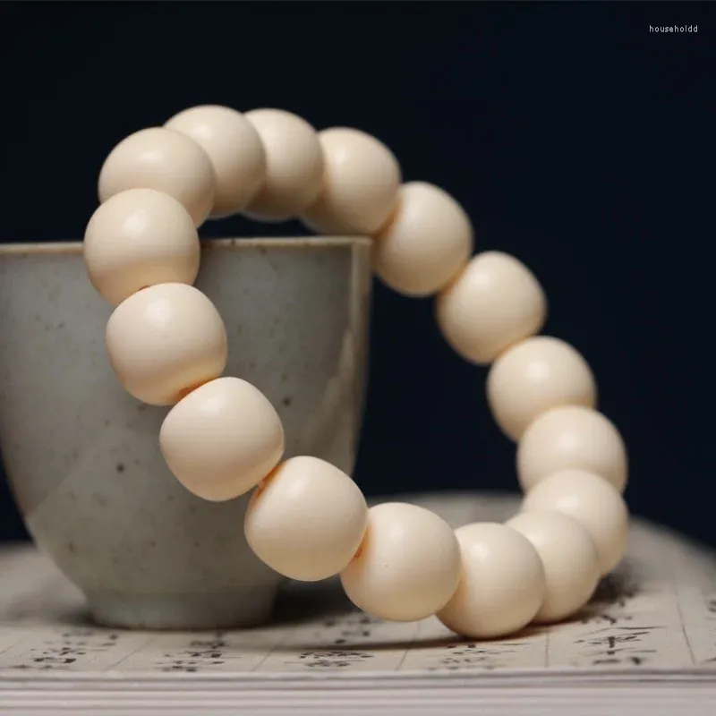 Strand Ivory Nut Old-Styled Bead 14mm 15mm Men's And Women's Round Beads Single Circle Bracelet