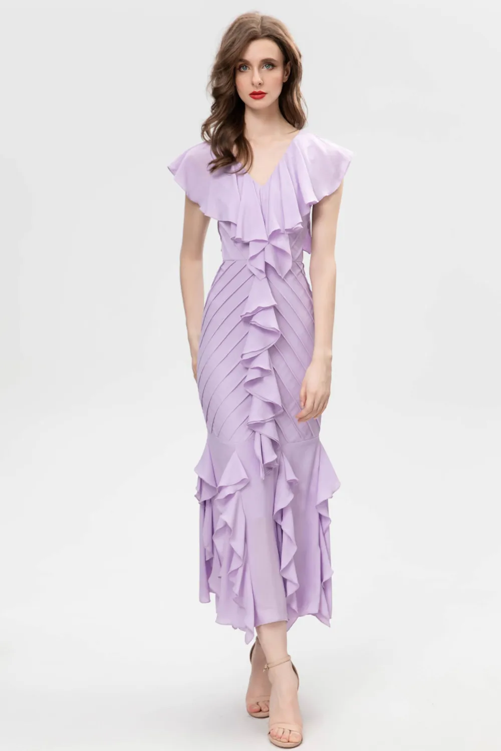 Robe longue brodée à imprimé Floral pour femmes, col montant, fermeture éclair, manches courtes, décontractée, été, 2024, AS093