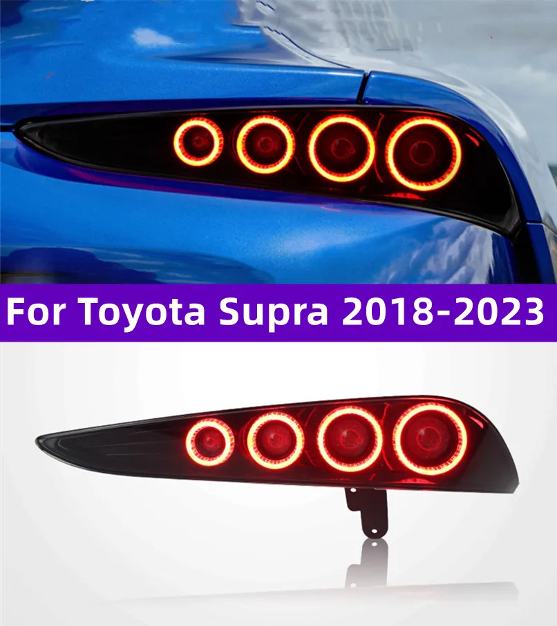 Car LED Tail Lights For Toyota Supra 20 18-2023 GR Supra Auto Replacement LED Driving Flow Turn Signal Taillight