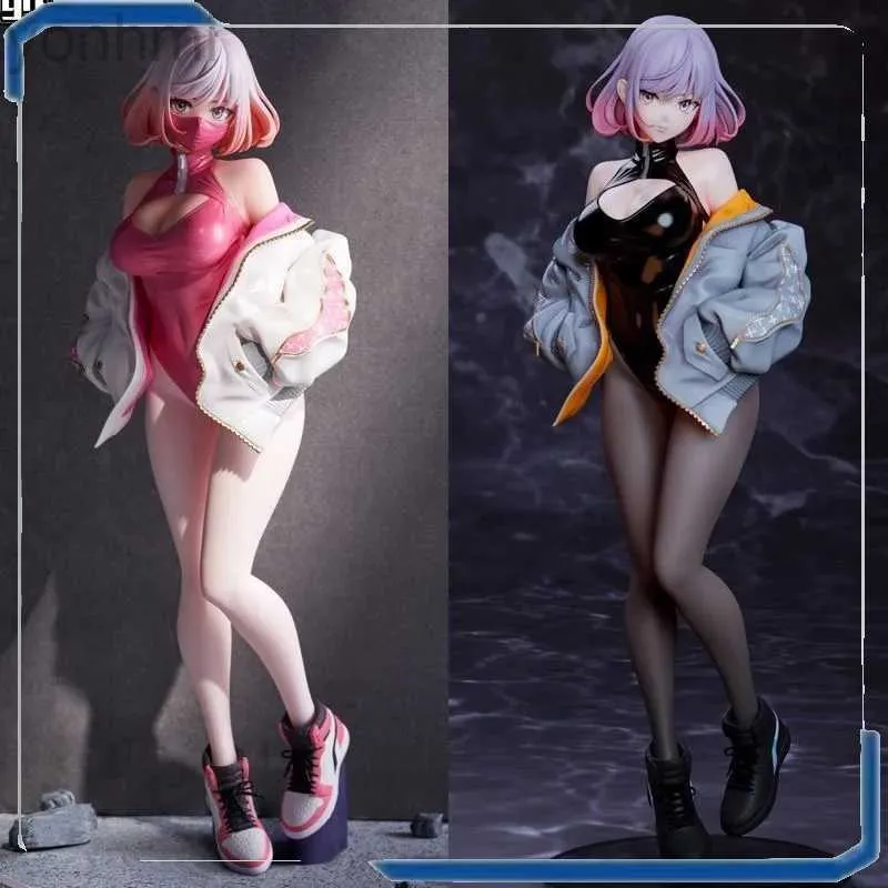 Action Toy Figures Astrum DesignLUNA Luna Figure GK Trendy Toy Model Anime Character Sexy Black Pink Mask Girl Action Figure PVC Peripheral Gift ldd240314