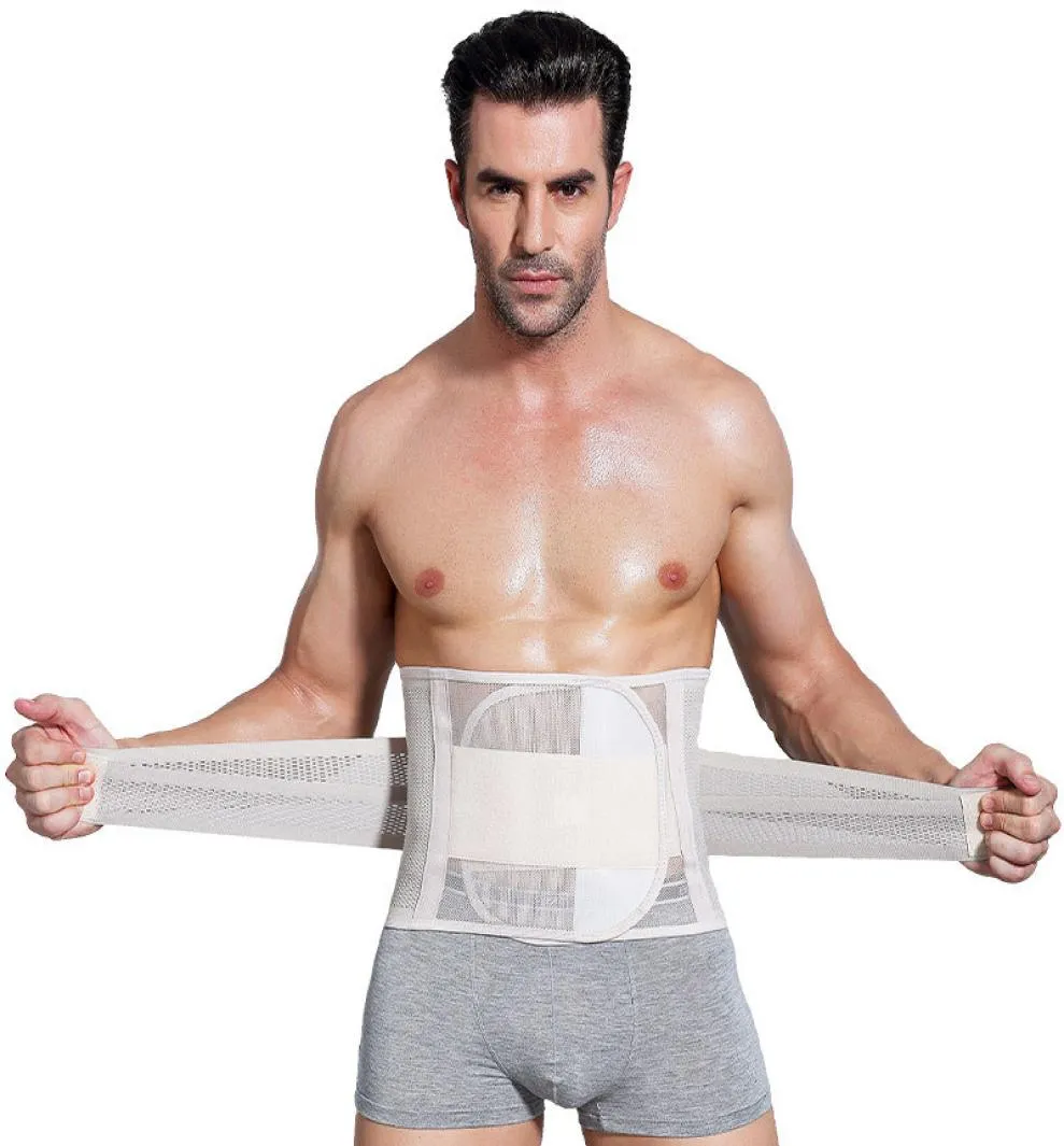 Ny manlig buk fitness midjebälte män girdle belly body skulpting shaper korsett cummerbunds behåll mage bantningsbälten r00283422102