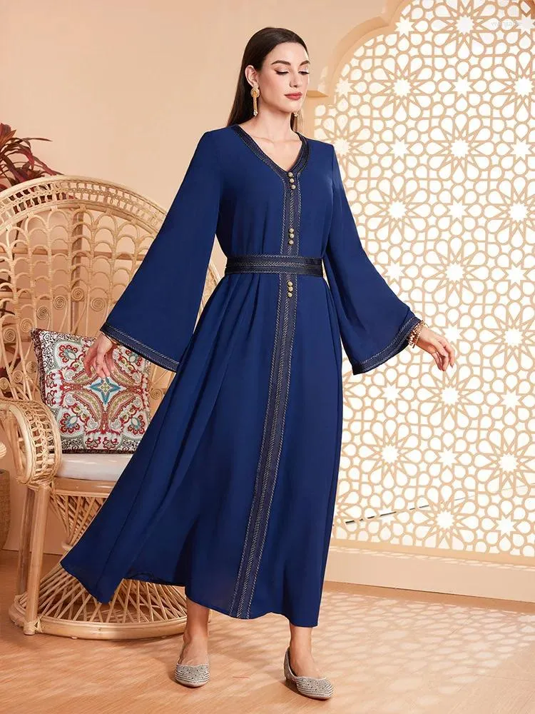Ropa étnica 2024 Vestidos de fiesta Eid para mujeres Ramadán Abaya Vestido de noche musulmán Dubai Kaftan Marocain Robe Islámico Árabe Jalabiya