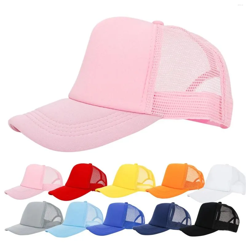 Ball Caps Outdoor Solid Color Light Plate Embroidery For Men And Women Sunscreen Truck Driver Hat Net Stocking Hats With Visor