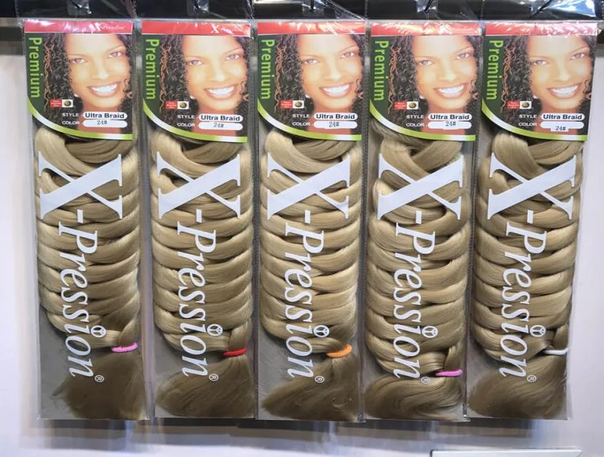 82 cala Xression Włosy Włosy długie syntetyczne splot włosów Jumbo Braids Ultra Braids Bulks Croxhet Hair Extension Braids Cheveux DHG9916967