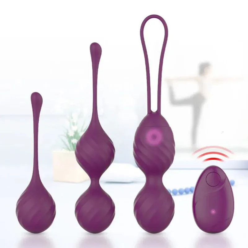 10 Speed Kegel Ball Afstandsbediening Vaginale Strakke Oefening Vibrerende Ei Stimulator Massage ben Wa Geisha Ballen Seksspeeltje voor Vrouwen 240309