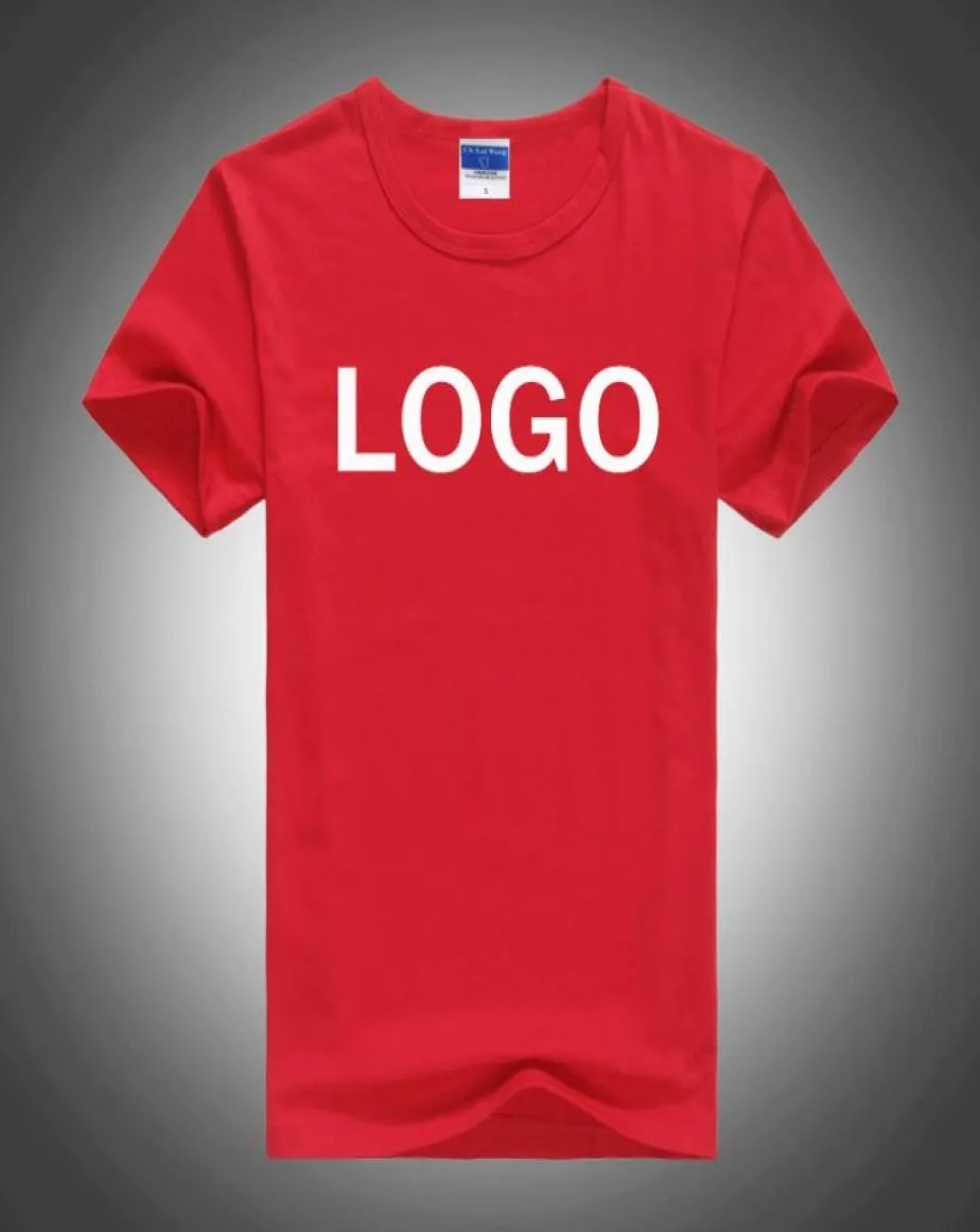 Benutzerdefiniertes Design Logo Po 100 Baumwoll-T-Shirt Unisex Custom Logo Po Print Männer und Frauen schlichtes T-Shirt2395479