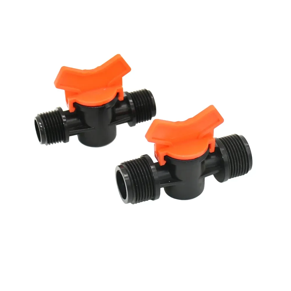 Conectores 20 peças 1/2 3/4 rosca macho conector de torneira de jardim válvula de irrigação válvula de controle de fluxo de água acoplador adaptador de irrigação por gotejamento