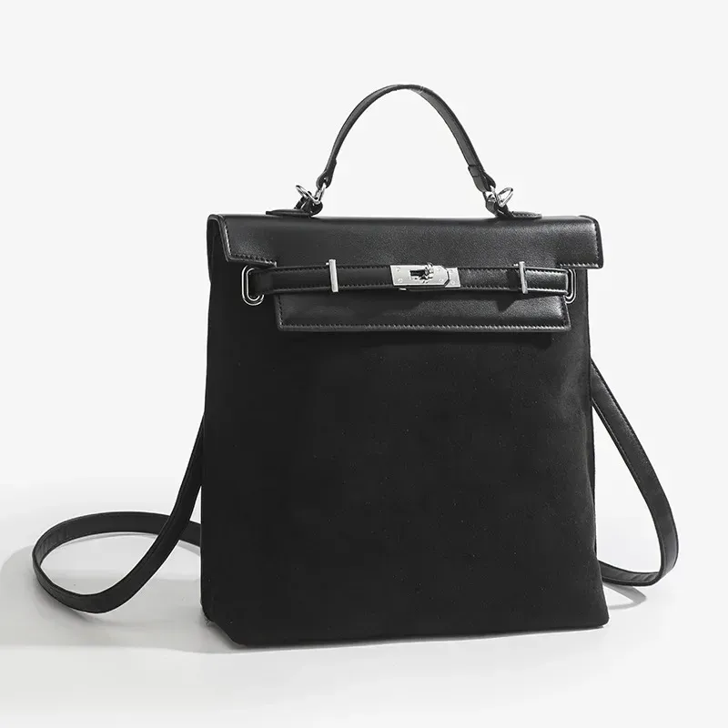 Mode sacs à dos rétro grande capacité sac à dos femmes voyage sac à dos femmes PU cuir moraillon Design de luxe sac à dos sac à bandoulière