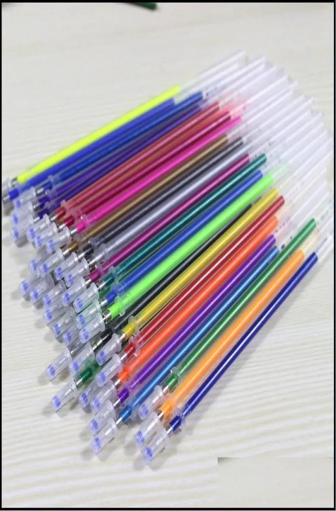 Ricariche Articoli per scrittura Ufficio Scuola Affari Industriale 36 colori Un set Flash Penna a sfera Gel Evidenzia Ricarica Colore Fl Shin2670516