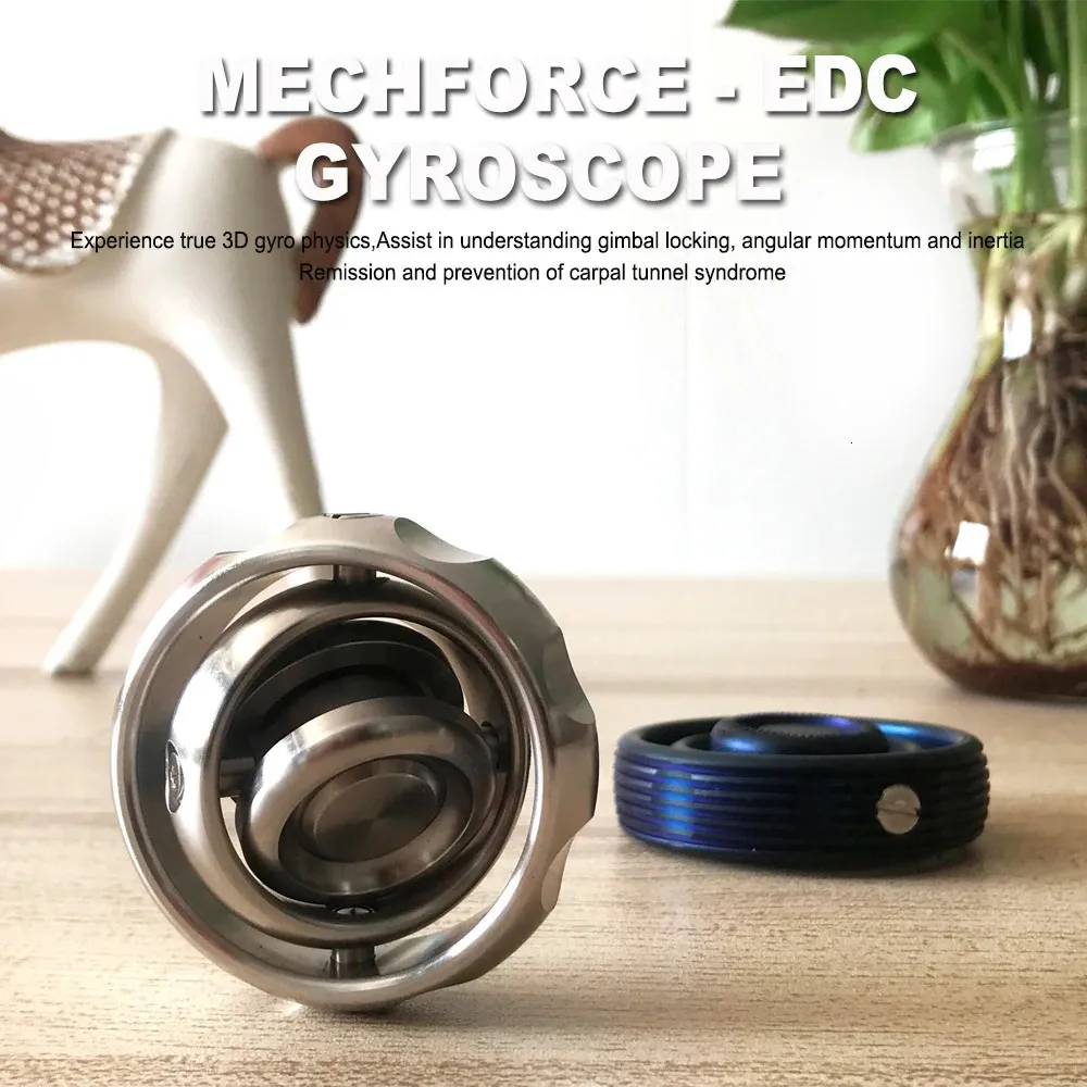 Uppgradera Mechforce EDC Metal GyroScope Fingertip Gyro Decompression Vuxen Toy Anti Stress Balance Fidget Spinner 240301