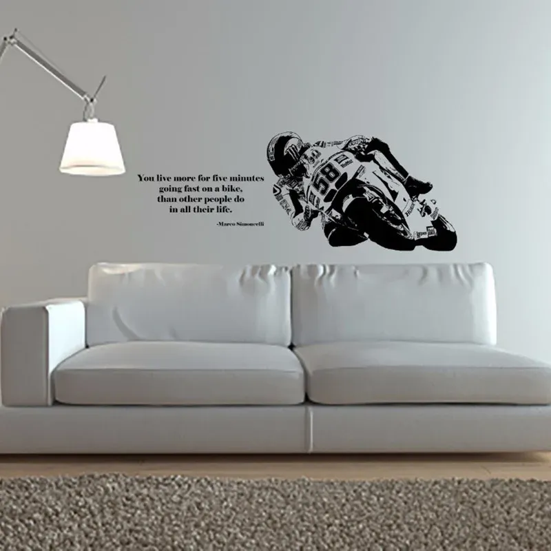 Çıkartmalar Yoyoyu Duvar Çıkartma Vinil Sanat Ev Dekoru Sticker Bike Motosiklet Spor Çıkartma Odası Dekorasyonu Çıkarılabilir Poster ZX019