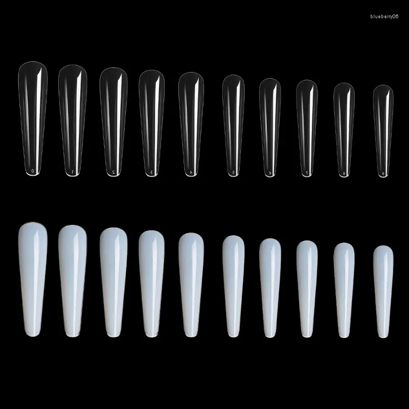 Künstliche Nägel, 300 x Spitzen, zum Aufdrücken, vollständige Abdeckung, Sargverlängerungen, Maniküre-Werkzeuge