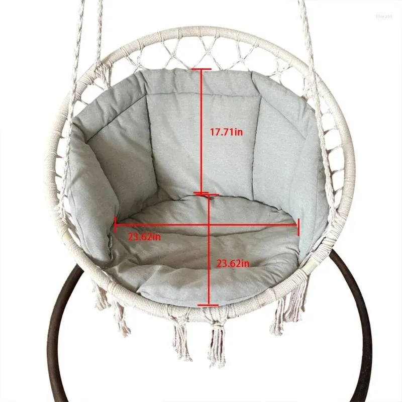 Pillow Swing With Hammock S Hanging Chair Pads Tassels For Seat Macrame Yoga Sofa