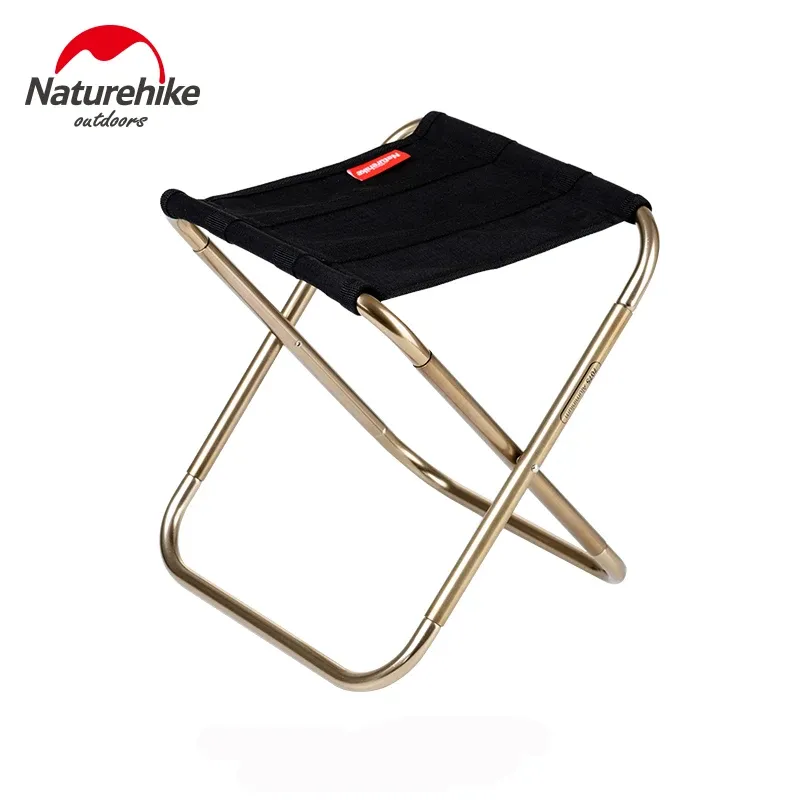Möbler Naturehike Folding Camping Palls Outdoor Aluminium Alloy Fishing Chair Little Maza Ultra Light Sketching Bench Stable and Durab
