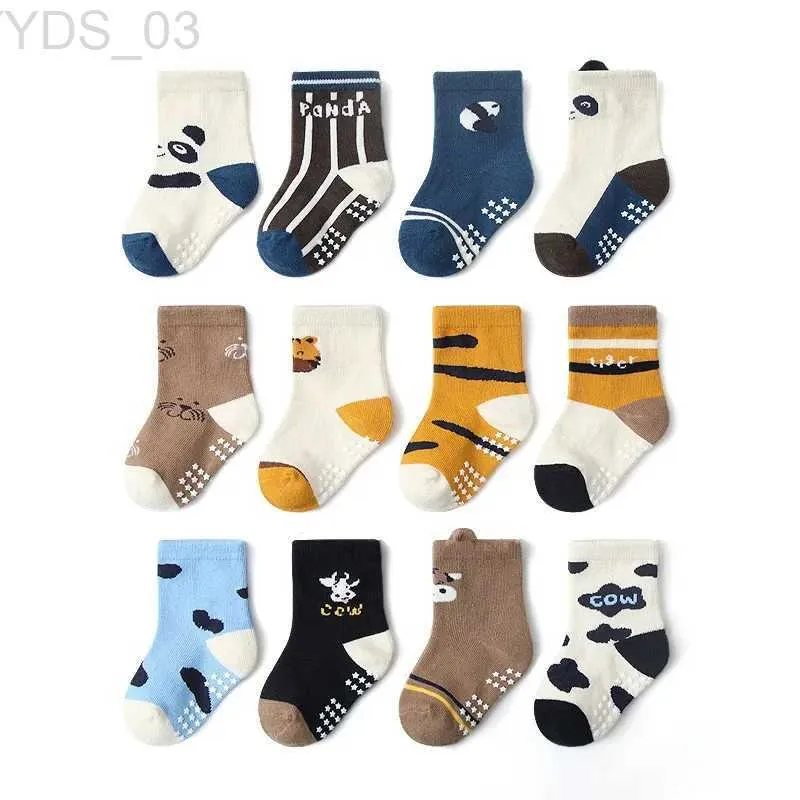 Skarpetki dla dzieci 12 par 0-7 lat Anti Slip Socks Dziecięcy chłopcy Non Slip Grip Floor Socks Dzieci Małe