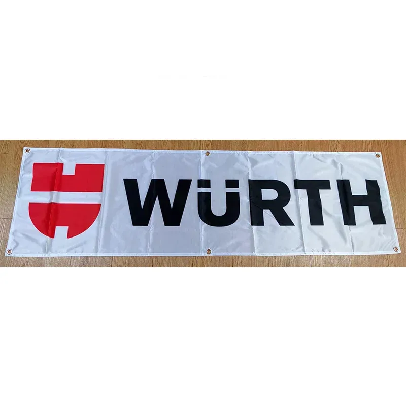 Accessories 130GSM 150D Polyester Material Wurth Oil Banner 1.5ft*5ft (45*150cm) Size Advertising Decor Flag yhx282