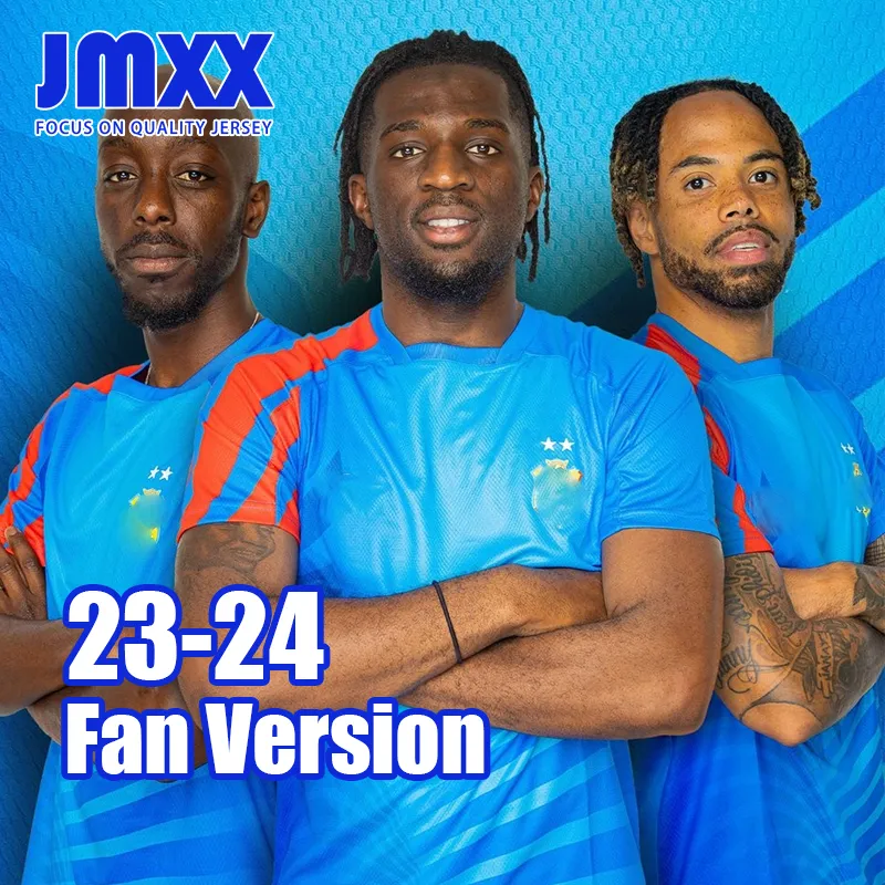 JMXX 23-24 Kongo Futbol Formaları Evde Uzak Üçüncü Özel Erkek Üniformalar Jersey Man Futbol Gömlek 2023 2024 Fan Versiyonu