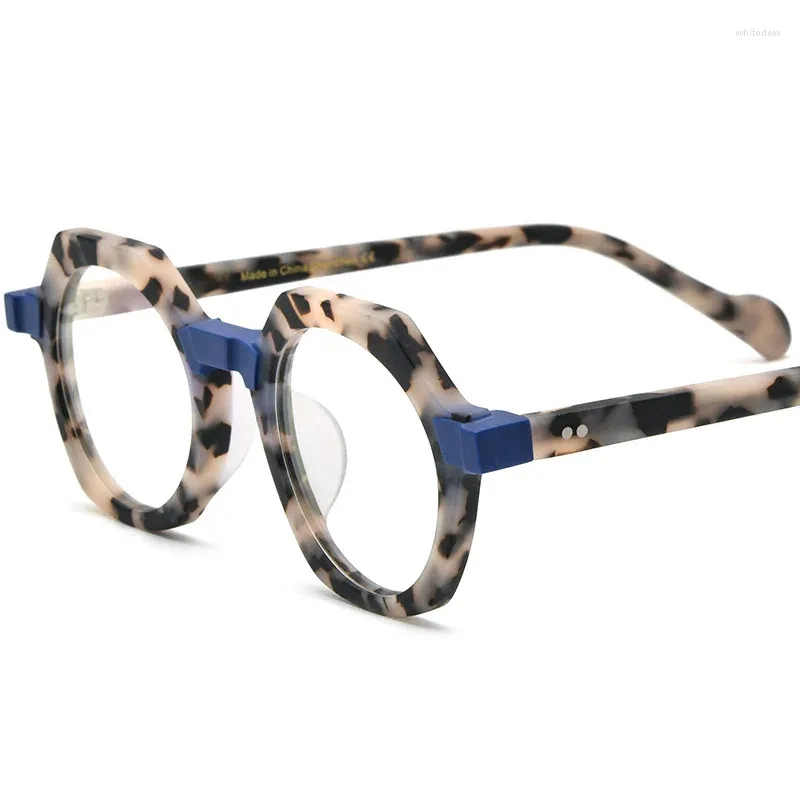 Солнцезащитные очки Cubojue Polygon, мужские очки для чтения, женские черепаховые матовые черные очки, оправа для очков для мужчин, очки по рецепту 150 200 450