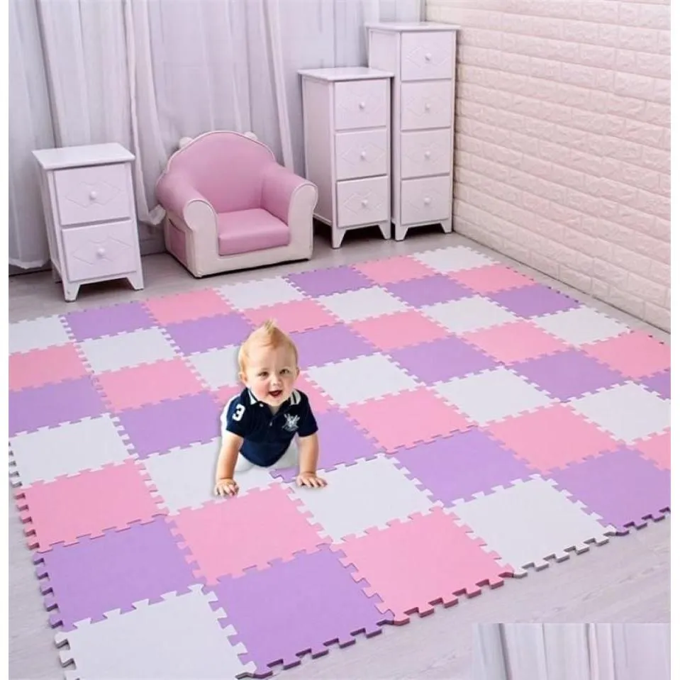 Spielmatten Baby Eva Foam Puzzle Matte Kinder Teppiche Spielzeug Teppich für Kinder ineinandergreifende Übung Bodenfliesen jeweils 29 cm x 29 cm Drop Lieferung DHD6U