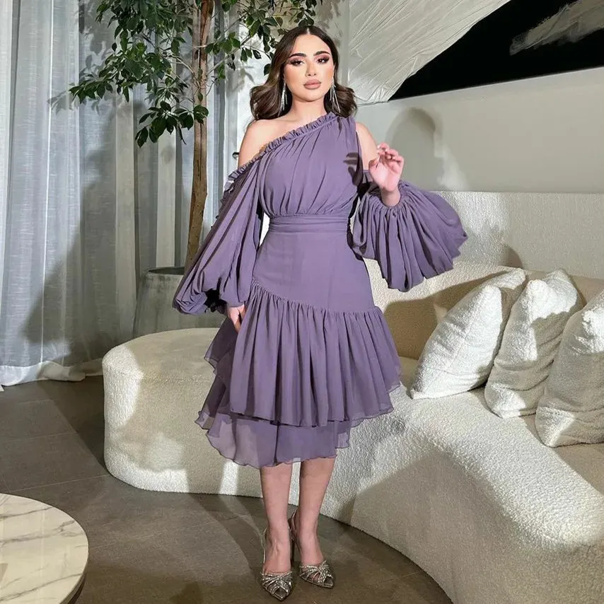 jcpenney purple dresses Vtg Girls Party Dress Floral Sheer Puff Sleeve Lace Trim Sz 6 City Triangle Womens Juniors Midi