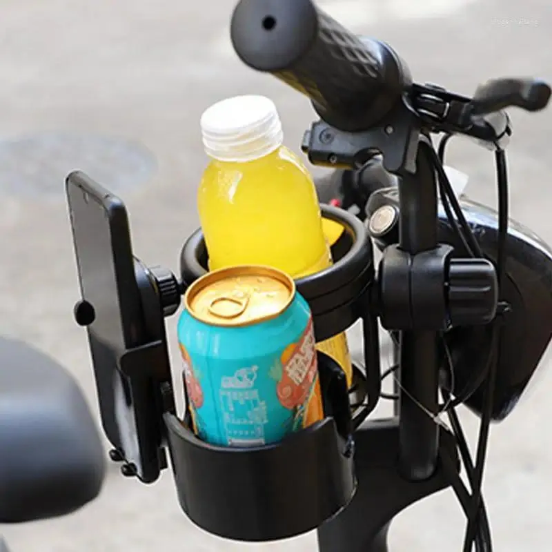 Peças de carrinho de bicicleta suporte de copo guiador 3 em 1 organizador com telefone preto bebida acessórios para cadeira de rodas