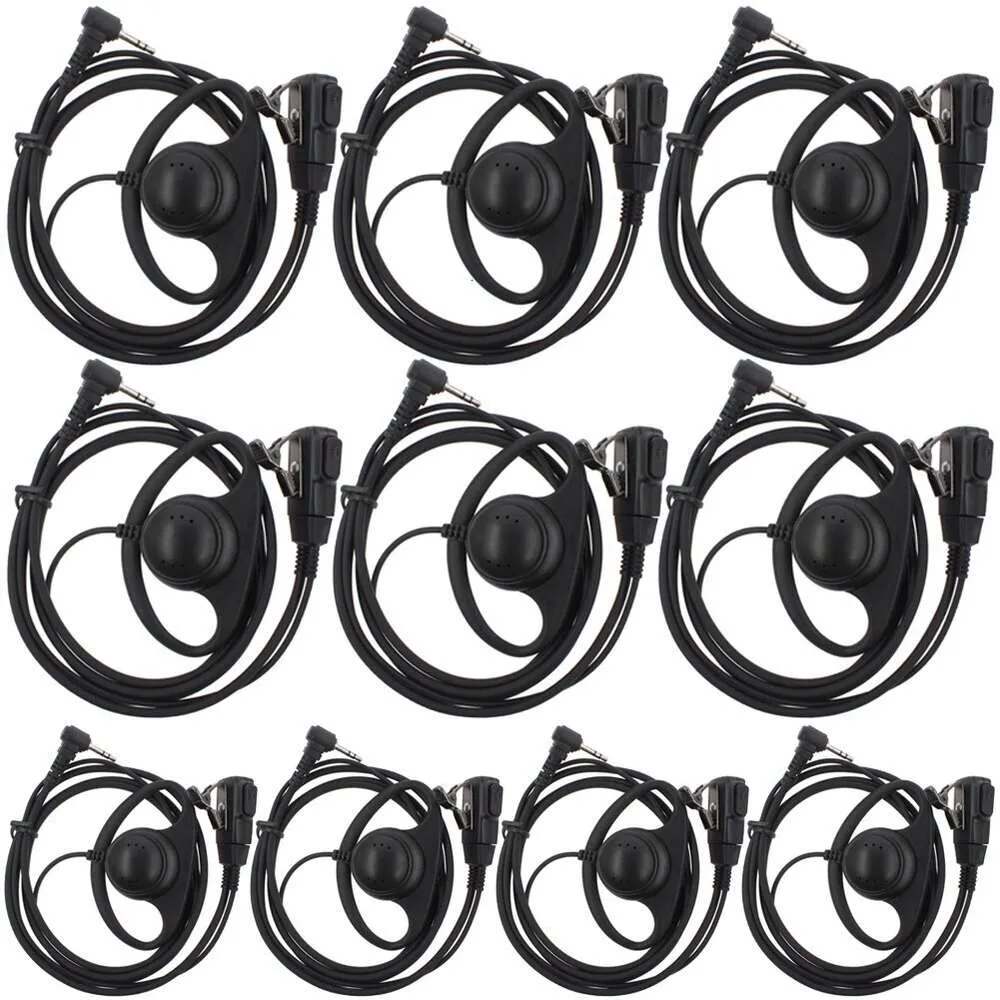 AOER D forme écouteur casque PTT pour Motorola Talkabout Cobra radio bidirectionnelle talkie-walkie 1pin (paquet de 10)