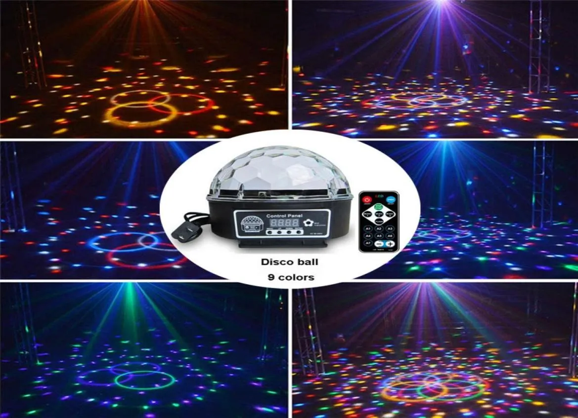 Disco Podiumverlichting Digitale DMX512 LED RGB Kristal 9 kleuren podium Magische Bal Effect Licht automatische geluidsregeling LED-effecten lamp8684897