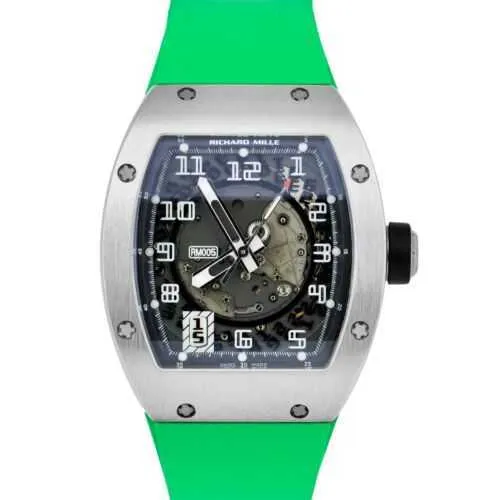 Zegarek zegarków męskich Watch Watch Watch Watch Watch Watch Watch Automatyczny Zielona Gumowa guma 38 mm RM005 Zegarek