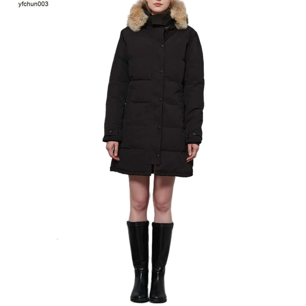 Piumino sportivo da donna Cappotti invernali all'aperto per il tempo libero Piumino bianco anatra antivento Parker berretto lungo in pelle con colletto caldo vera pelliccia di lupo elegante cappotto classico 05q5