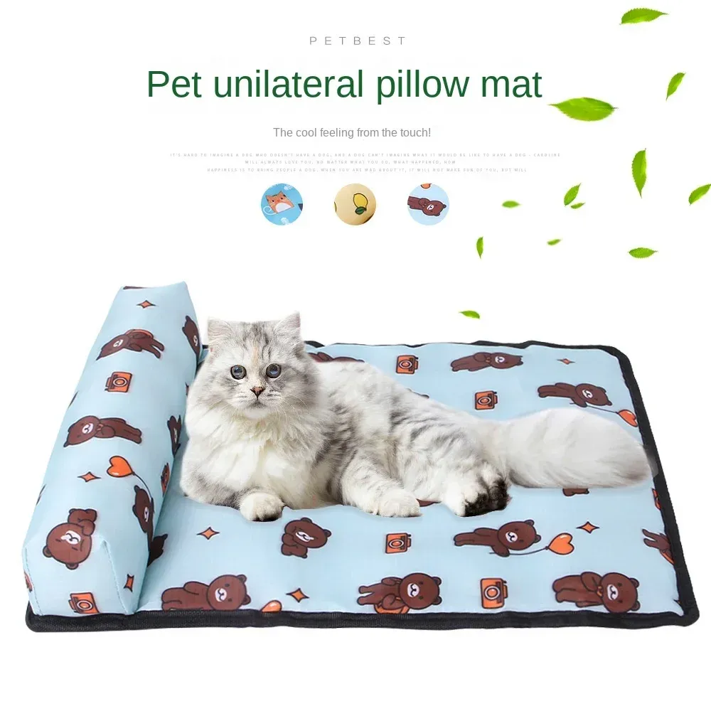 Mats Pet Dog Yastık Soğutma Mat Pad Yaz Köpekleri Kediler Buz İpek Soğutma Battaniyesi Yastık Pet Sofa Kitten Aksesuarlar Köpek Malzemeleri