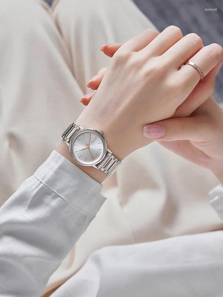 Horloges Eenvoudig Julius Dameshorloge Japan Mov't Uren Elegante Mode Klok Roestvrij Stalen Armband Geschenkdoos Voor Meisjes