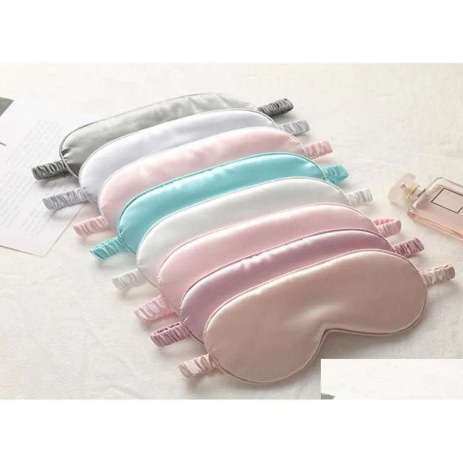 Sleep Masks 19 Style Silk Rest Eye Mask Padded Shade Er Travel Relax Blindfolds Slee Care Beauty Tools Drop Delivery Health Vision Otlid